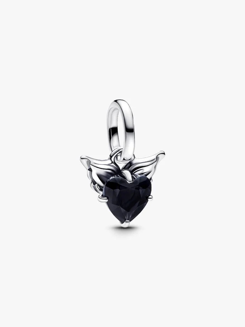 PANDORA Silver Winged Heart Mini Dangle Charm 793626C01