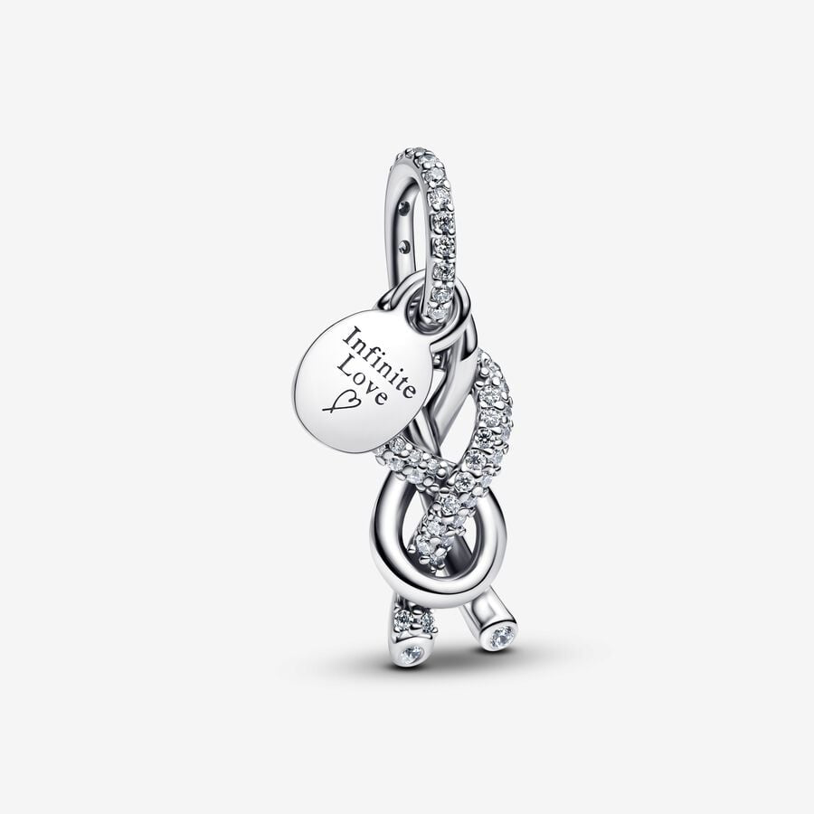PANDORA Pavé Infinity Knot Dangle Charm 793780C01