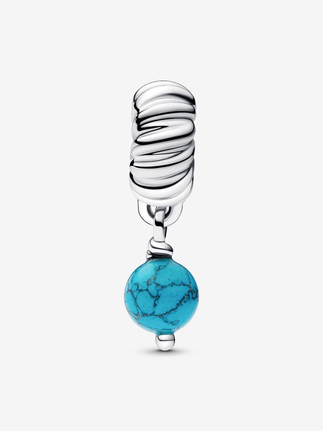 PANDORA Turquoise-coloured Dangle Charm Sterling silver 793901C01