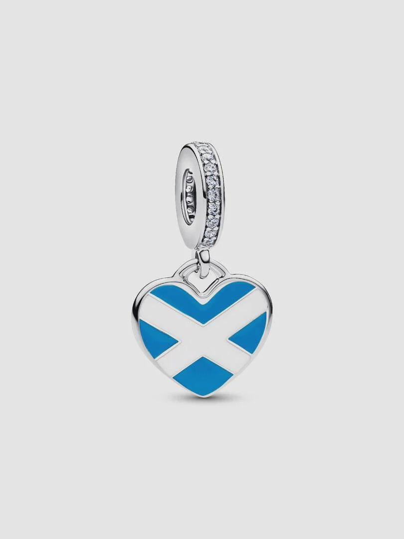 PANDORA Engravable Scotland Heart Dangle Charm Sterling silver 793926C01_E004