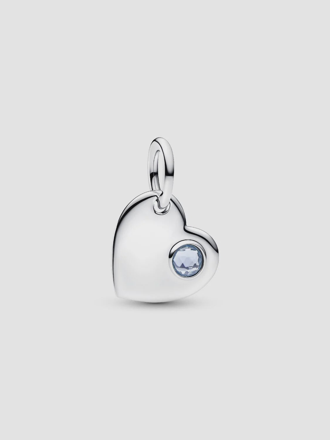 PANDORA Engravable Heart March Dangle Charm Sterling silver 794295C03
