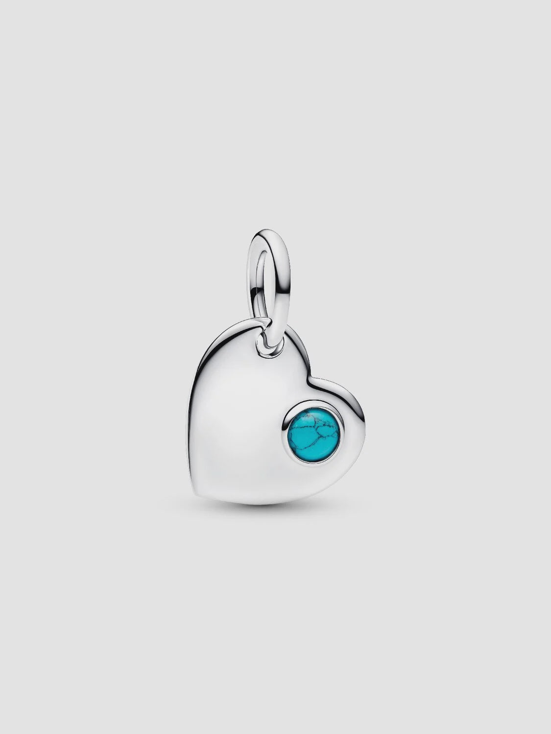 PANDORA Engravable Heart December Dangle Charm Sterling silver 794295C12
