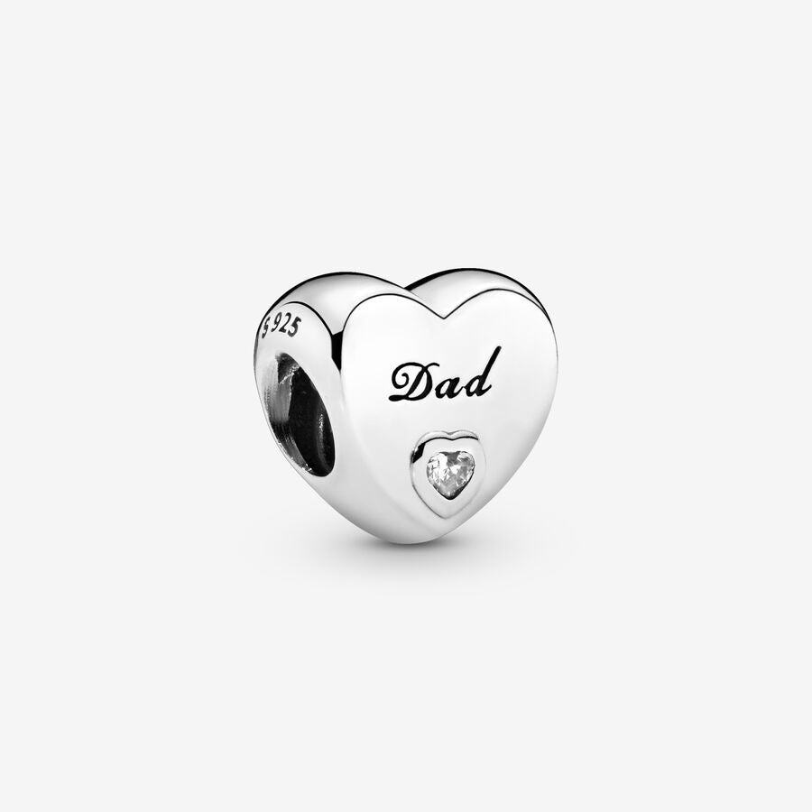 PANDORA Dad Heart Charm 796458cz