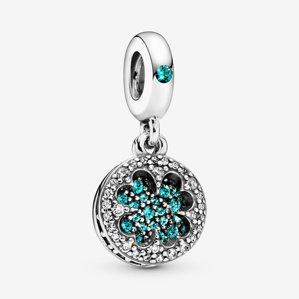 PANDORA Lucky Four Leaf Clover Dangle Charm 797906NRGMX