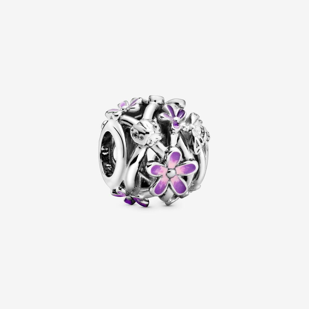 PANDORA Openwork Purple Daisy Charm 798772C02
