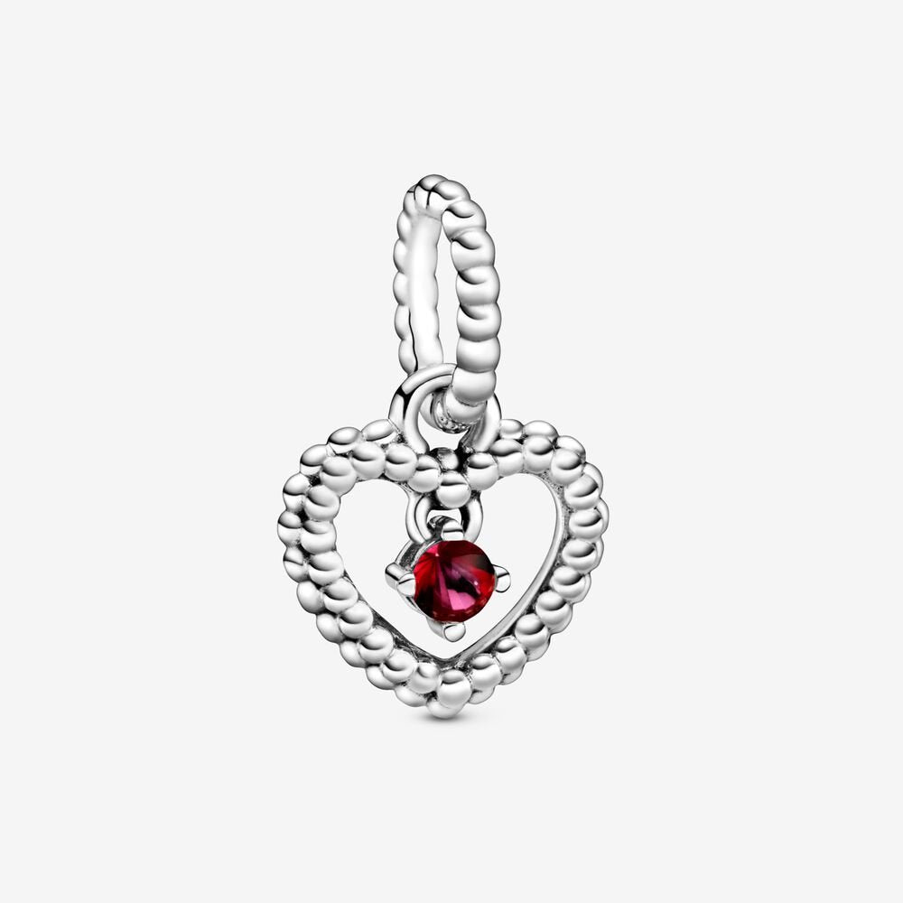 PANDORA July Birthstone Heart Dangle Charm 798854C02