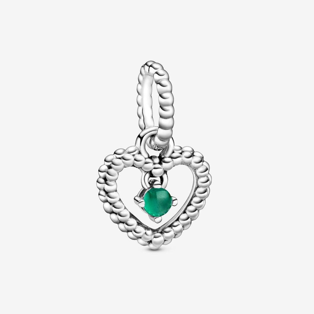 PANDORA May Birthstone Heart Dangle Charm 798854C05