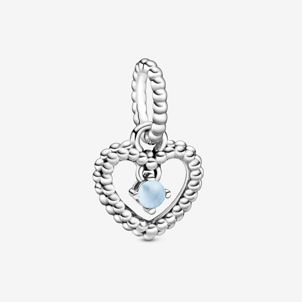 PANDORA December Birthstone Heart Dangle Charm 798854C07