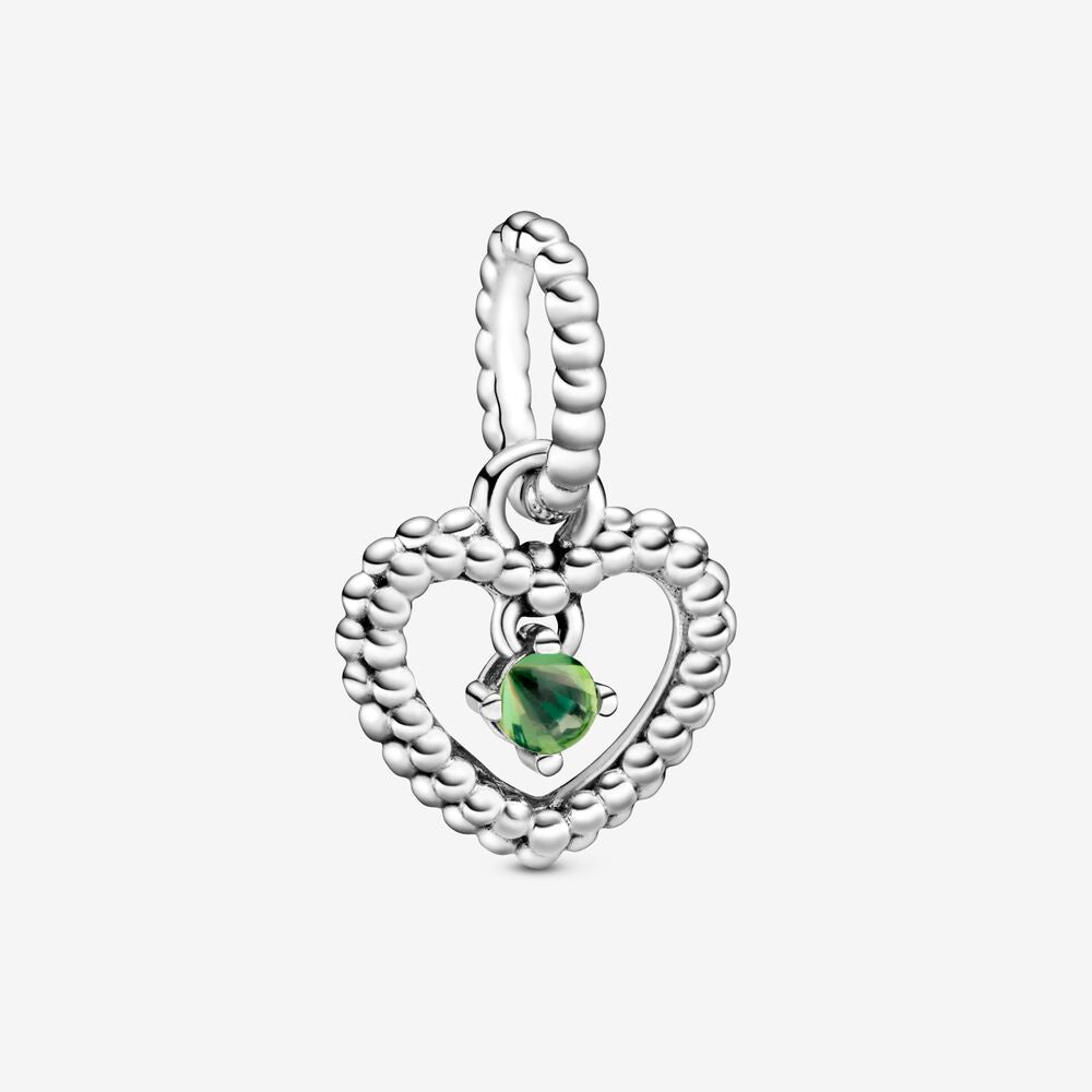 PANDORA August Birthstone Heart Dangle Charm 798854C10