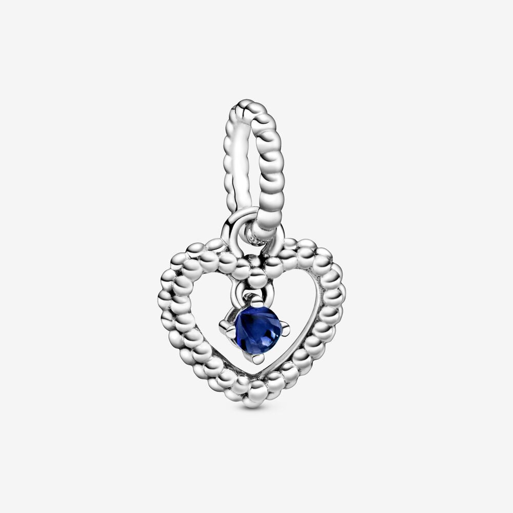 PANDORA September Birthstone Heart Dangle Charm 798854C12