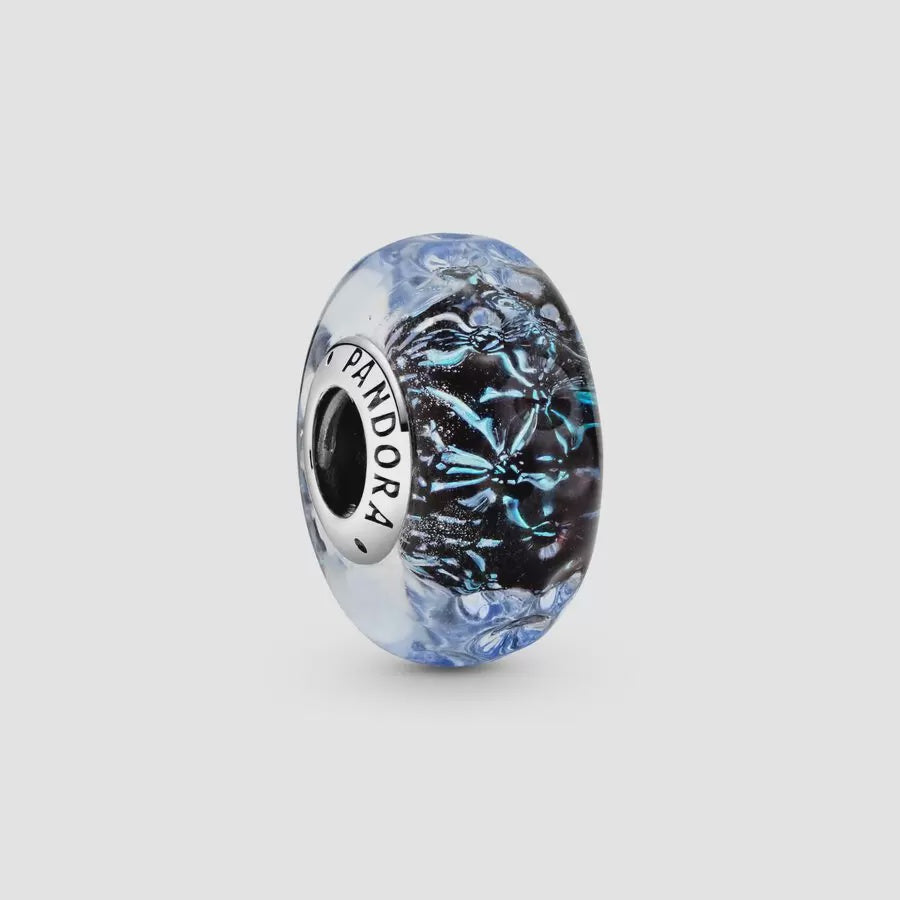 PANDORA Wavy Dark Blue Murano Glass Ocean Charm  798938C00