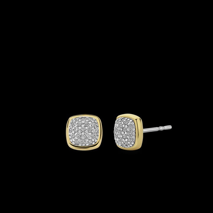 Ti Sento CZ Pave set stud earrings 7990ZY