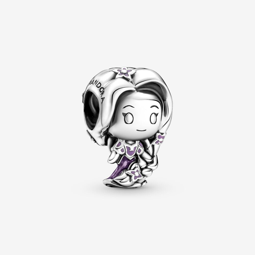 PANDORA Silver Disney Rapunzel with lilac and glittery lavender enamel 799498C01