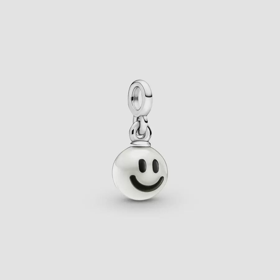 PANDORA ME Smiley Mini Dangle with Pearl & Black Enamel 799678C01