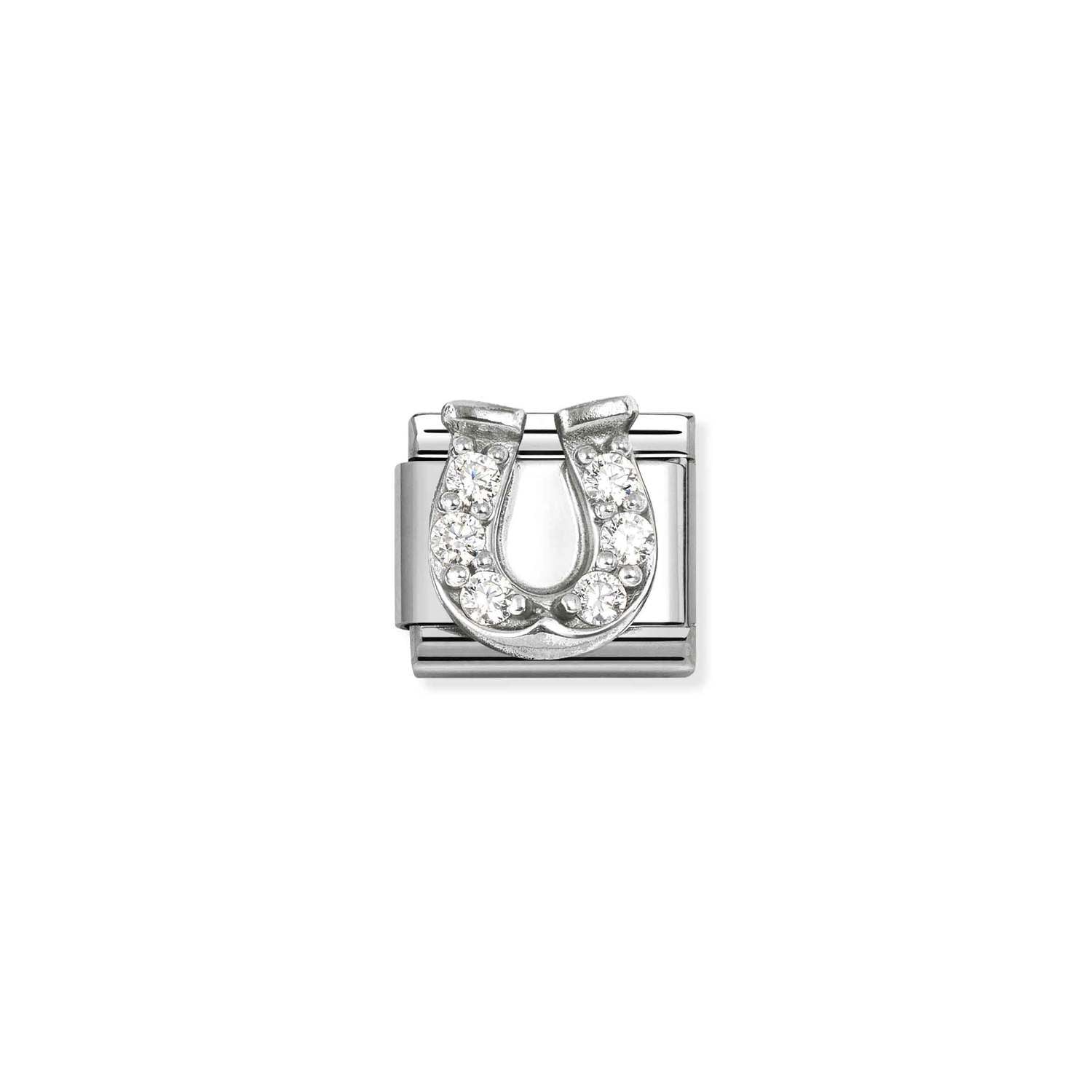 Nomination Silver CZ Horseshoe Charm 330304-51