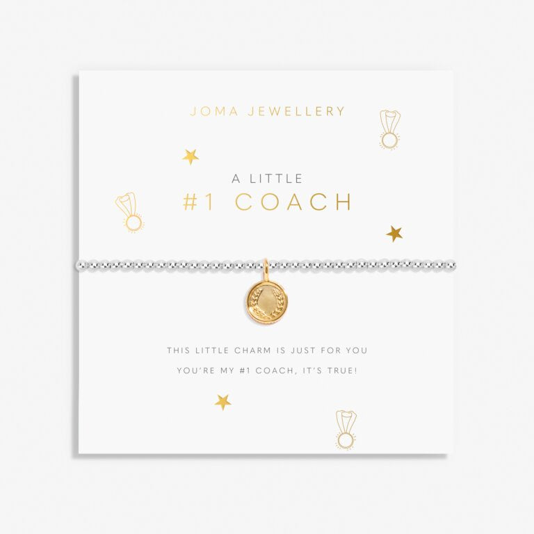 Joma A Little 'Number One Coach' Bracelet In Silver And Gold Plating 8143