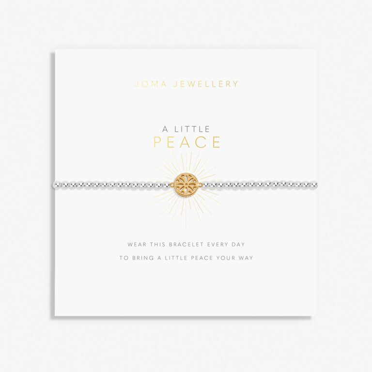 Joma A Little 'Peace' Bracelet In Silver And Gold Plating 8151