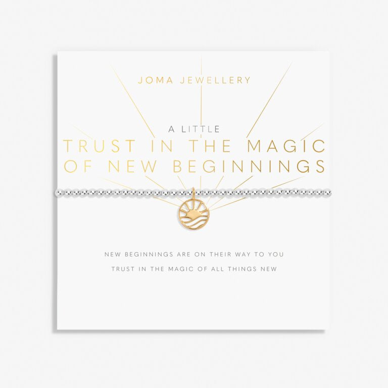 Joma A Little 'Trust In The Magic Of New Beginnings' Bracelet In Silver And Gold Plating 8154