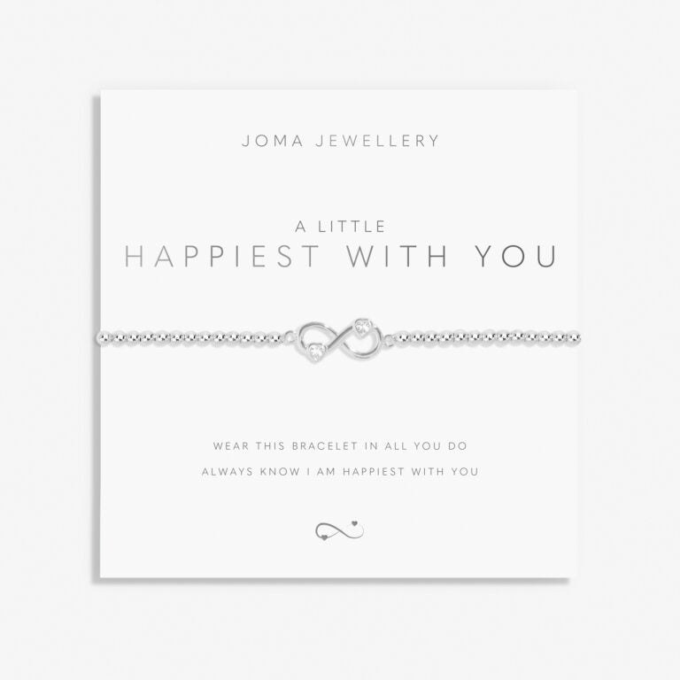 Joma A Little 'Happiest With You' Bracelet In Silver Plating 8156