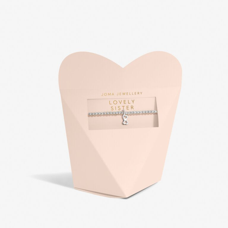 Joma From The Heart Gift Box 'Lovely Sister' Bracelet In Silver Plating 8176