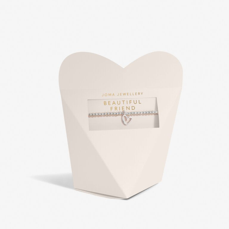 Joma From The Heart Gift Box 'Beautiful Friend' Bracelet In Silver Plating 8178