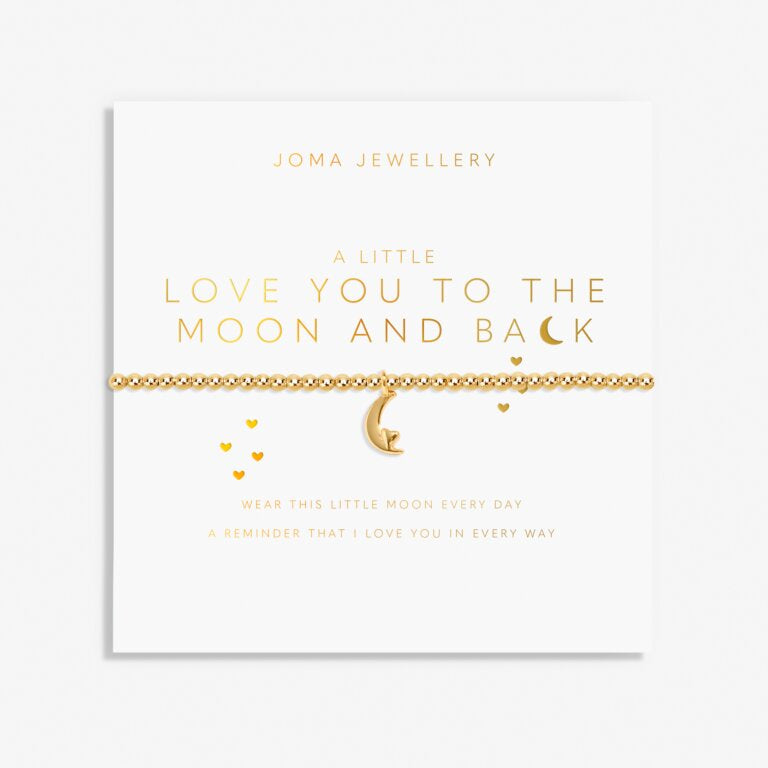 Joma A Little 'Love You To The Moon & Back' Bracelet In Gold Plating 8212