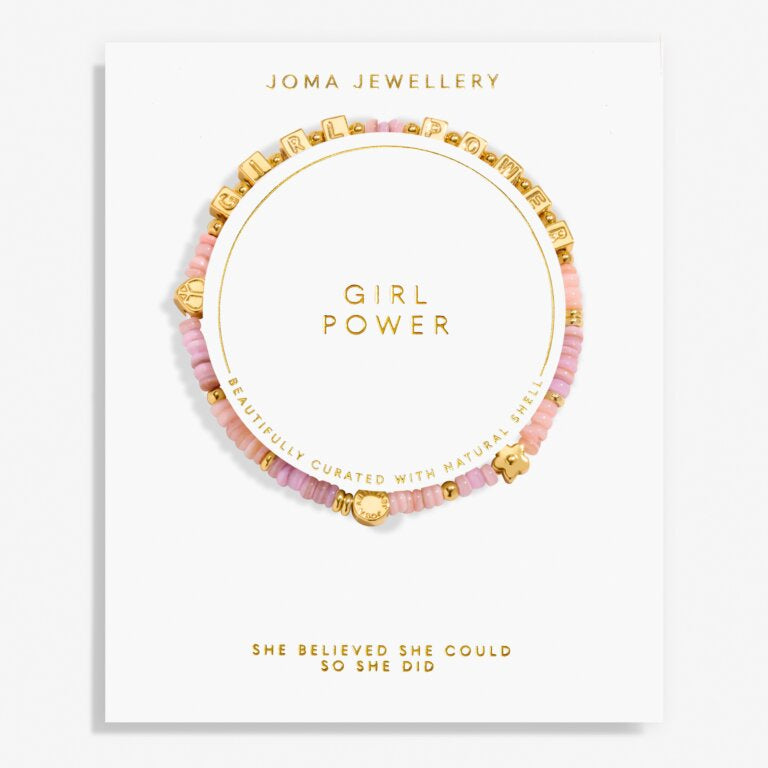 Joma Happy Little Moments 'Girl Power' Bracelet In Gold Plating 8255
