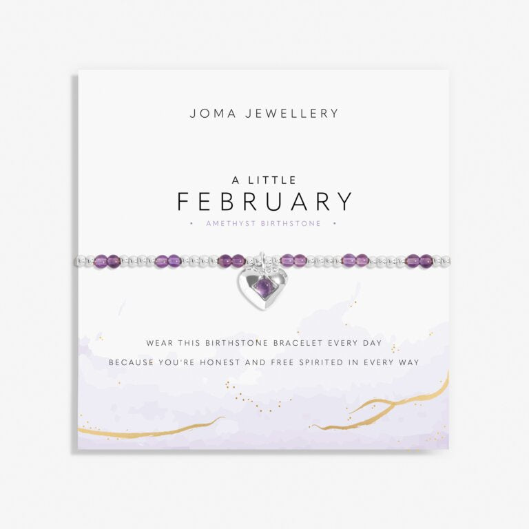 Joma Birthstone A Little 'February' Bracelet In Silver Plating 8316