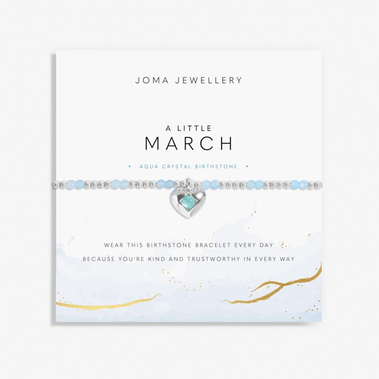 Joma Birthstone A Little 'March' Bracelet In Silver Plating 8317