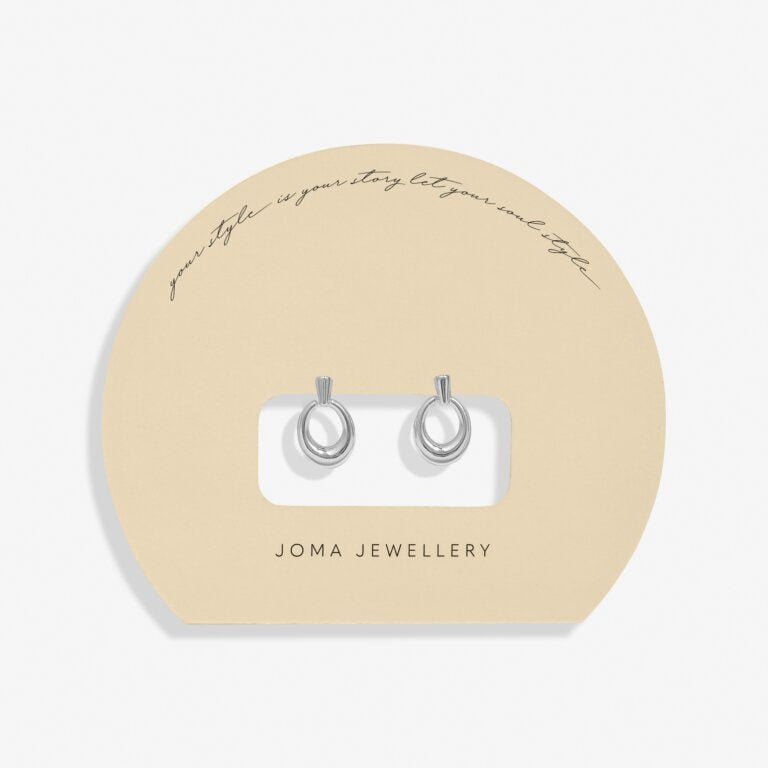 Joma Soul Shine Knocker Earrings In Silver Plating 8477