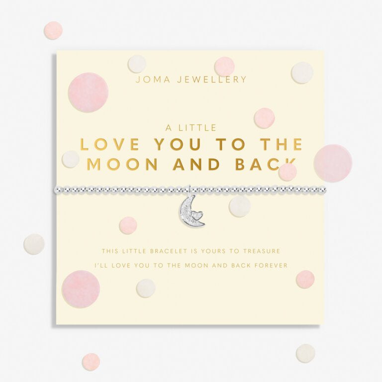 Joma Confetti A Little 'Love You To The Moon And Back' Bracelet In Silver Plating 8547