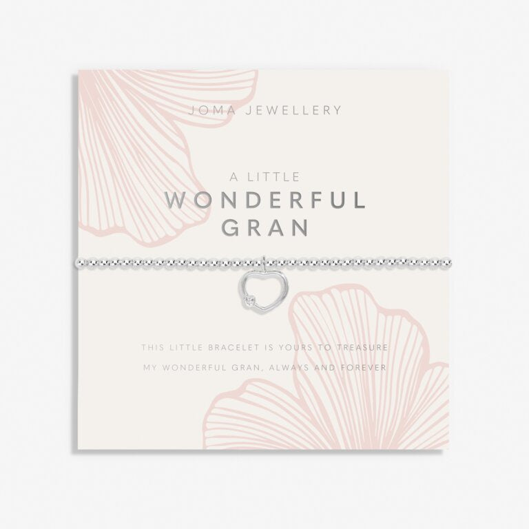 Joma Grandmother A Little 'Wonderful Gran' Bracelet In Silver Plating 8558