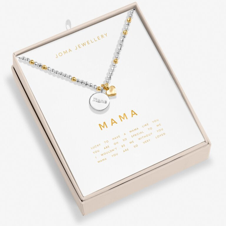 Joma So Loved 'Mama' Necklace In Silver And Gold Plating 8704