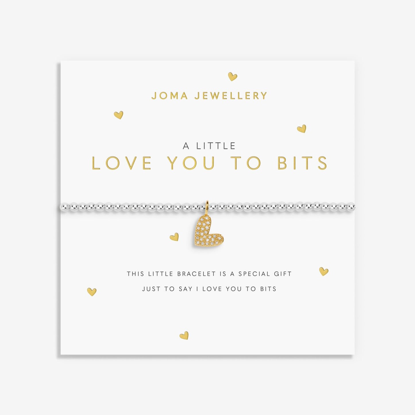 Joma A Little 'Love You To Bits' Bracelet In Silver And Gold Plating 9008