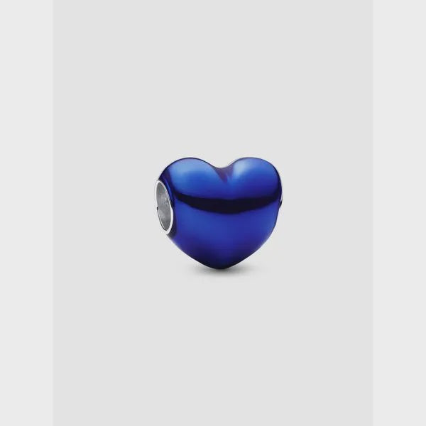 PANDORA Silver Heart Charm Blue Enamel 793337C05