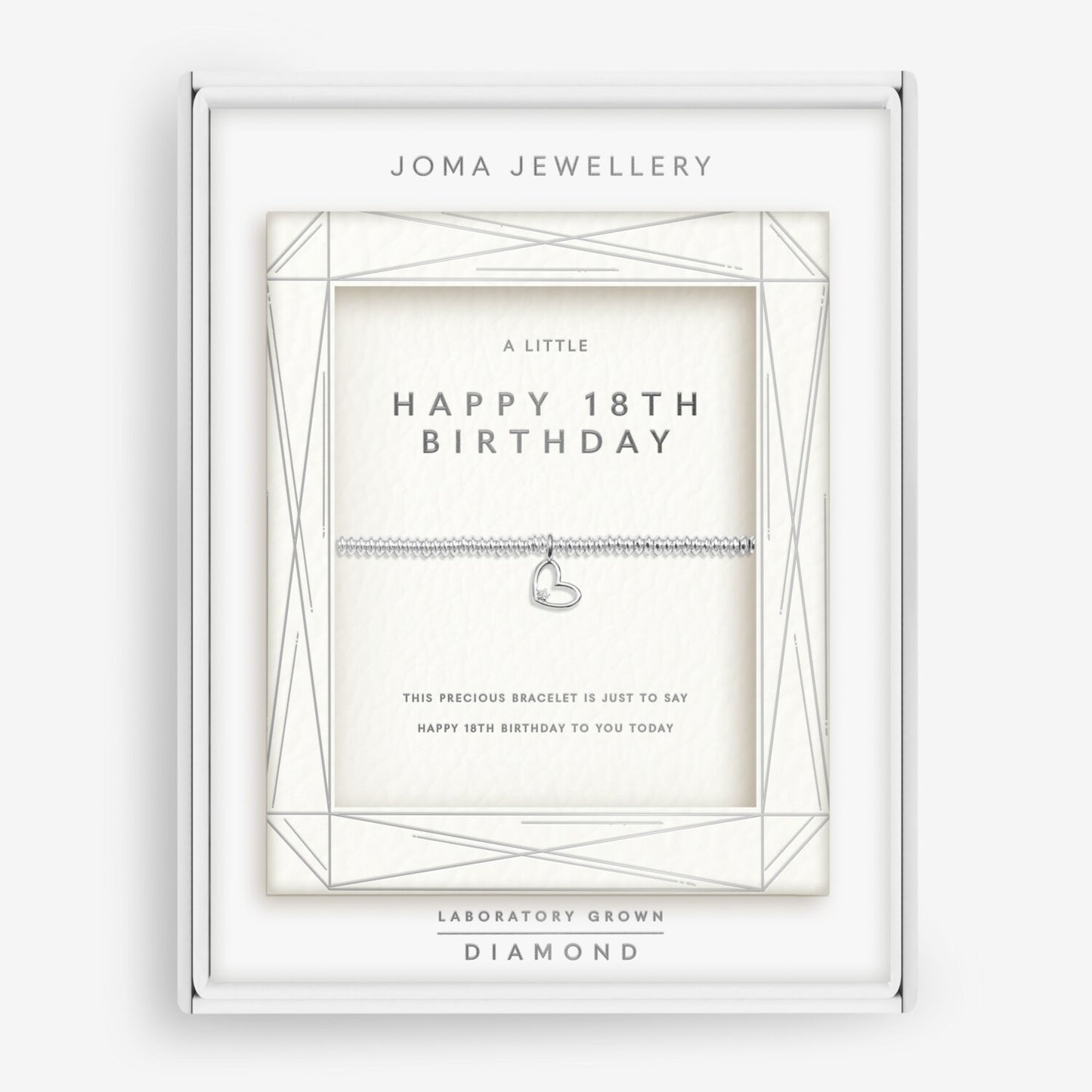 Joma Laboratory Grown Diamond A Little 'Happy 18th Birthday' Bracelet 9151