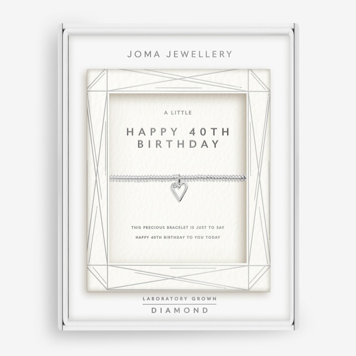 Joma Laboratory Grown Diamond A Little 'Happy 40th Birthday' Bracelet 9154