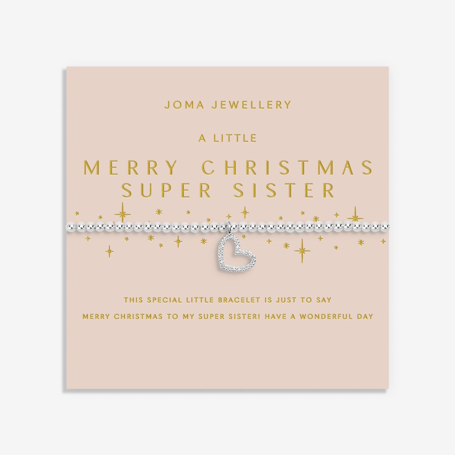 Joma Christmas A Little 'Merry Christmas Super Sister' Bracelet 9276