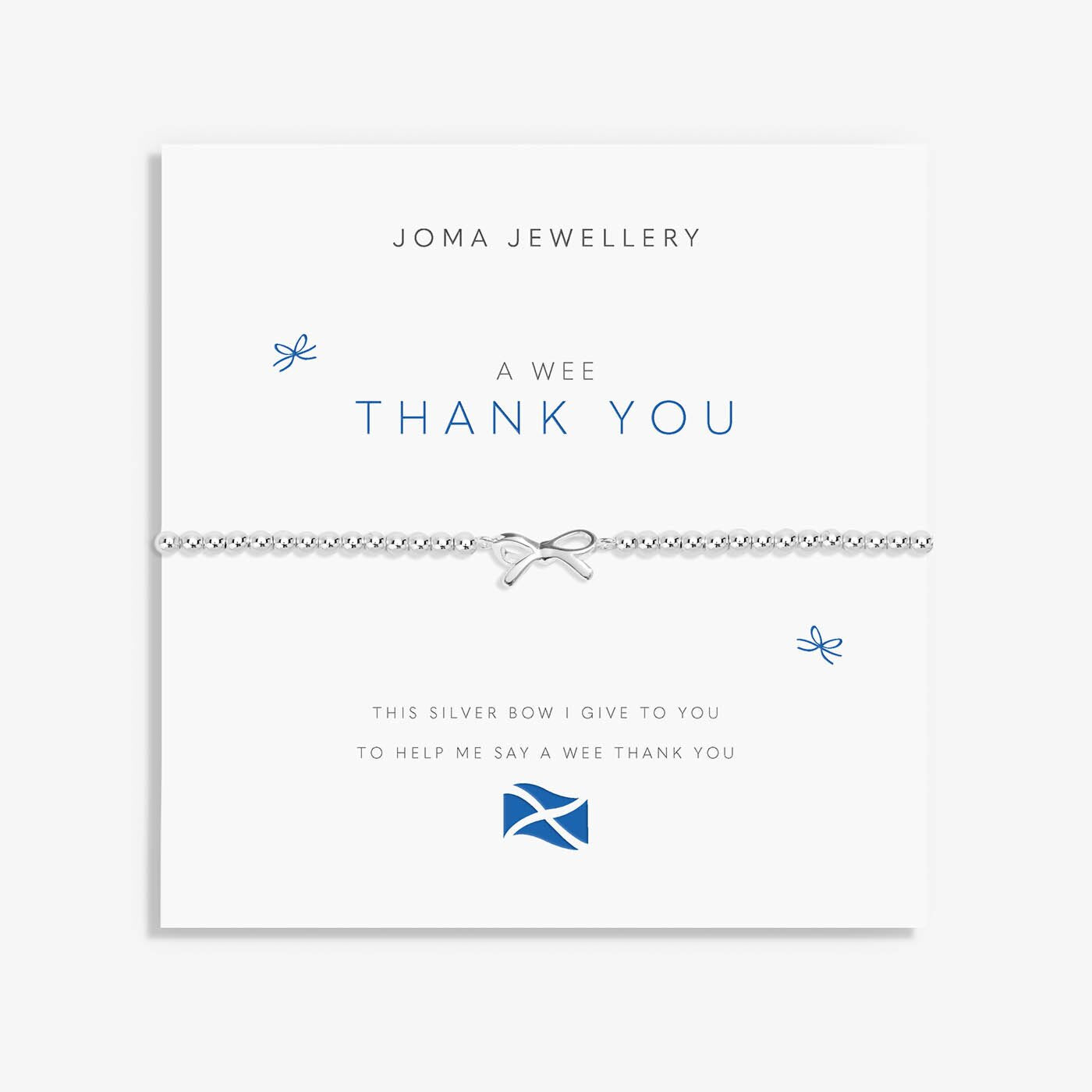 Joma A Wee 'Thank You' Bracelet in Silver Plating 9423