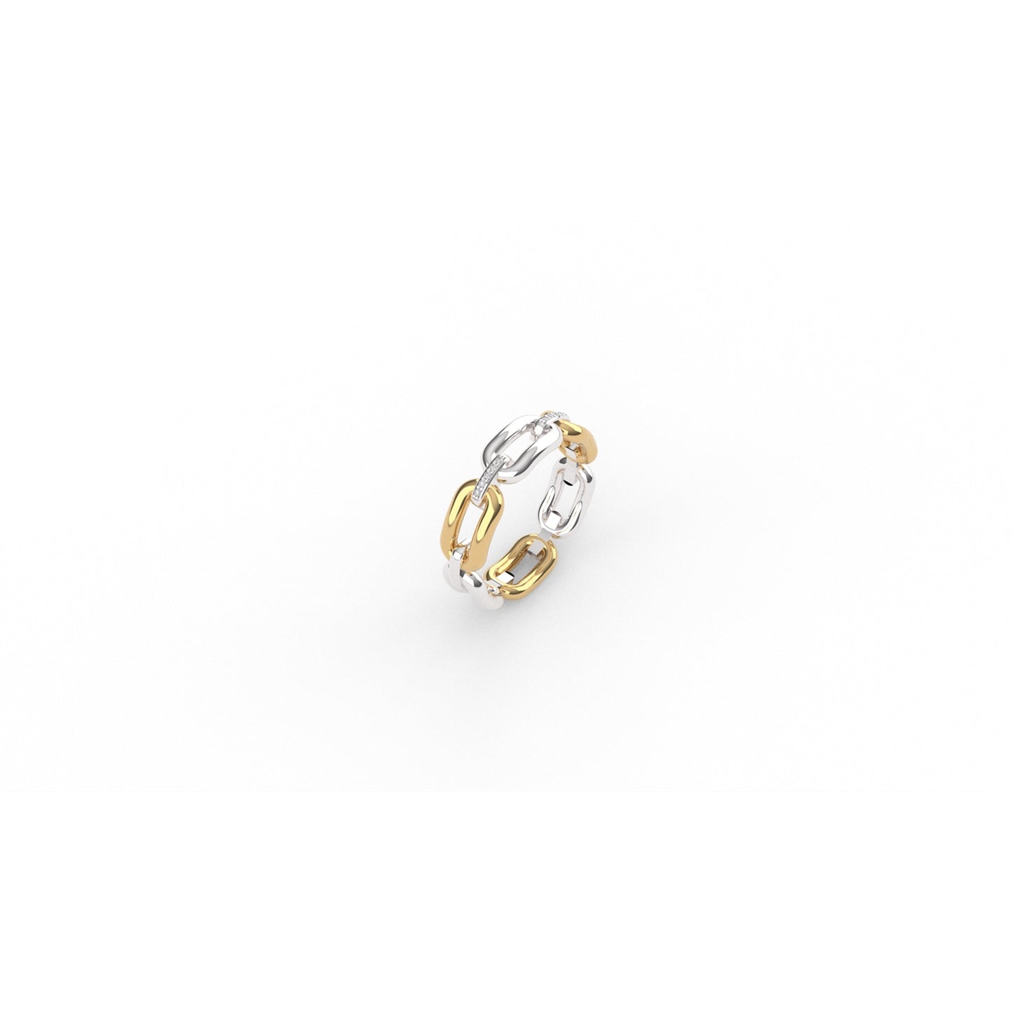 Ti Sento two tone Link Ring 12205YS