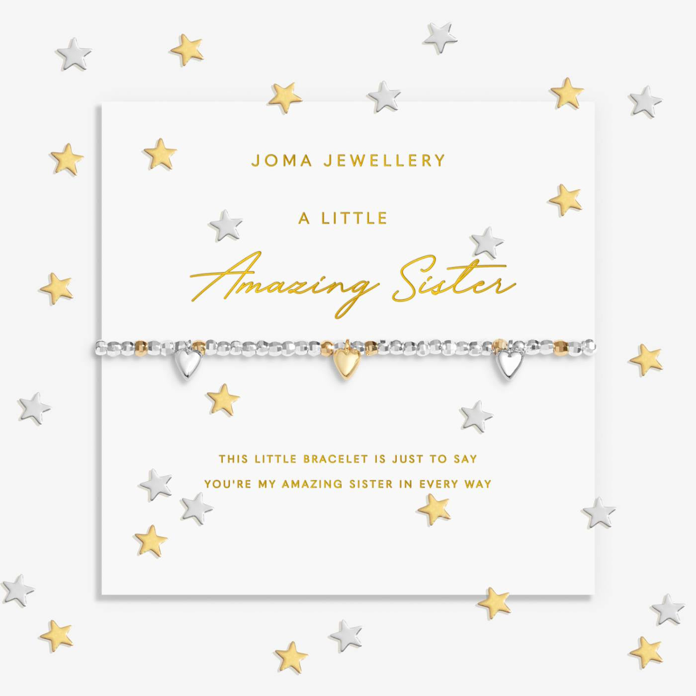 Joma Sparkle Confetti A Little 'Amazing Sister' Bracelet 9740