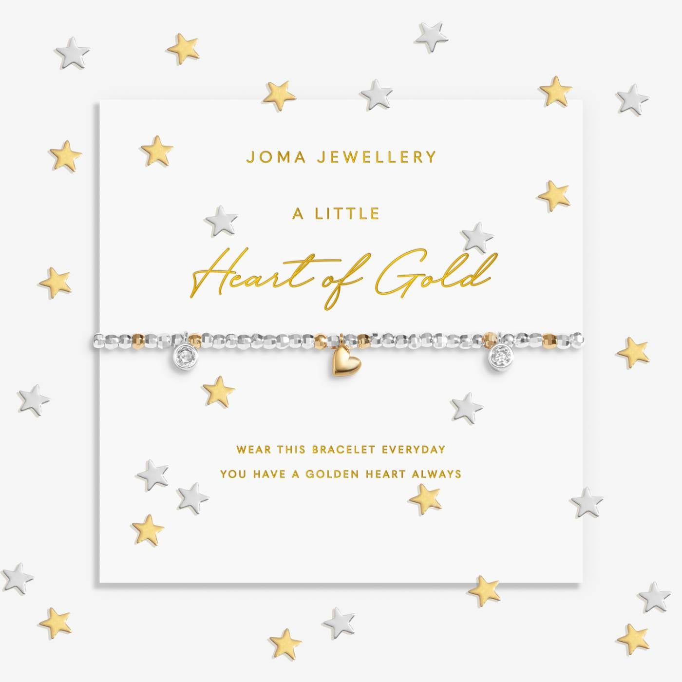 Joma Sparkle Confetti A Little 'Heart Of Gold' Bracelet 9743