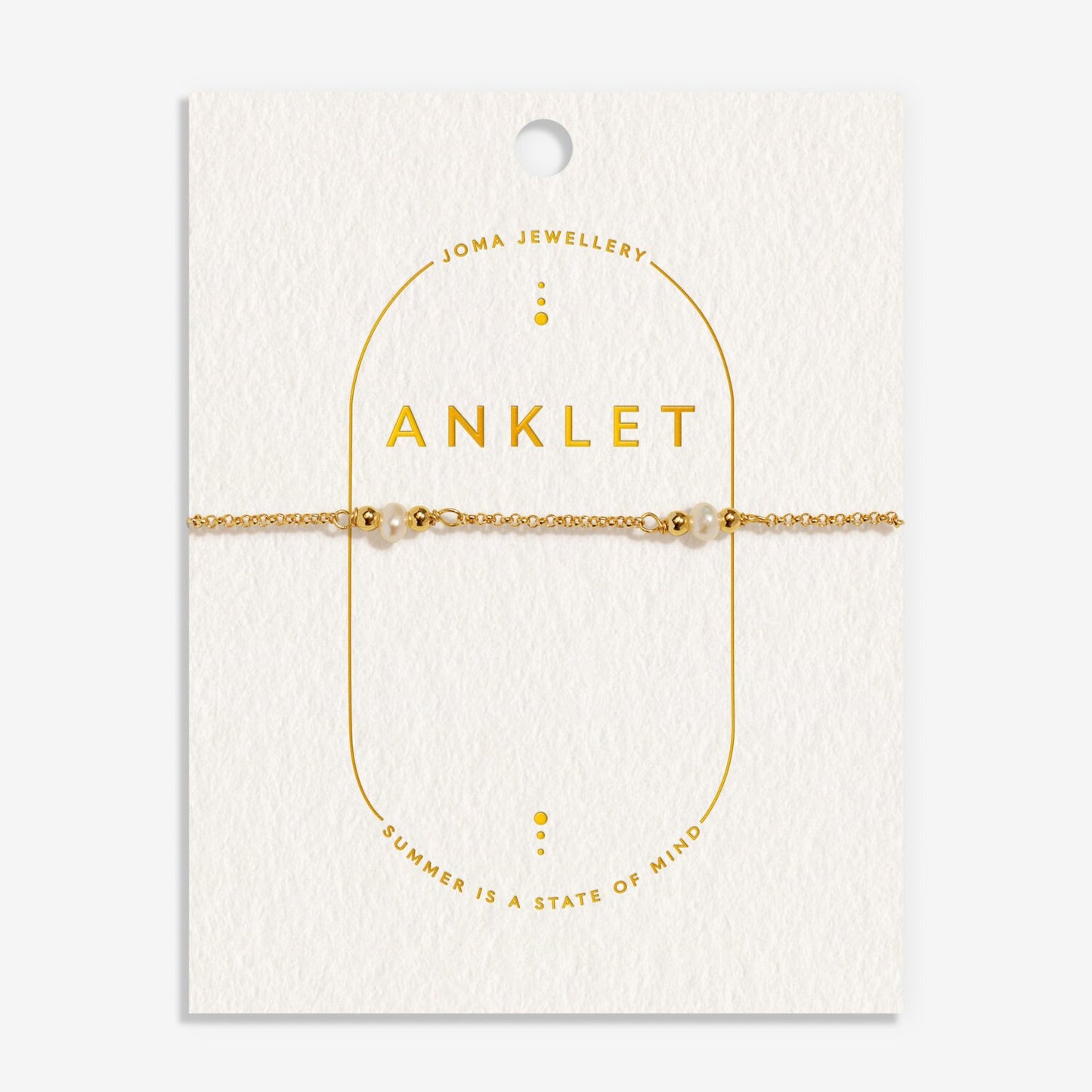 Joma Pearl Anklet Gold Plated 9888
