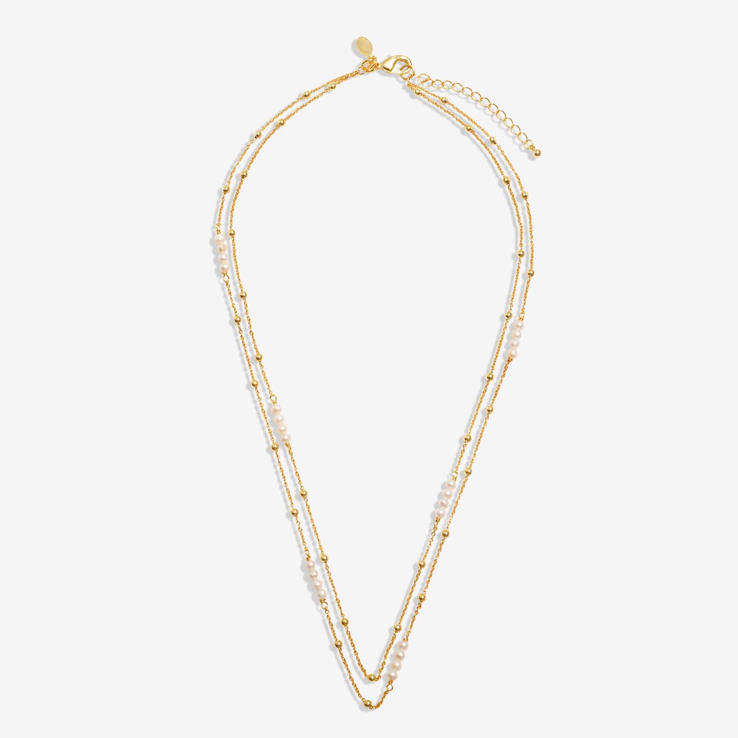 Joma Loved By You Double Layered Pearl Chain Necklace 9914