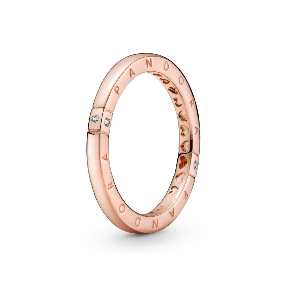 PANDORA Rose Logo CZ Ring 1892C01