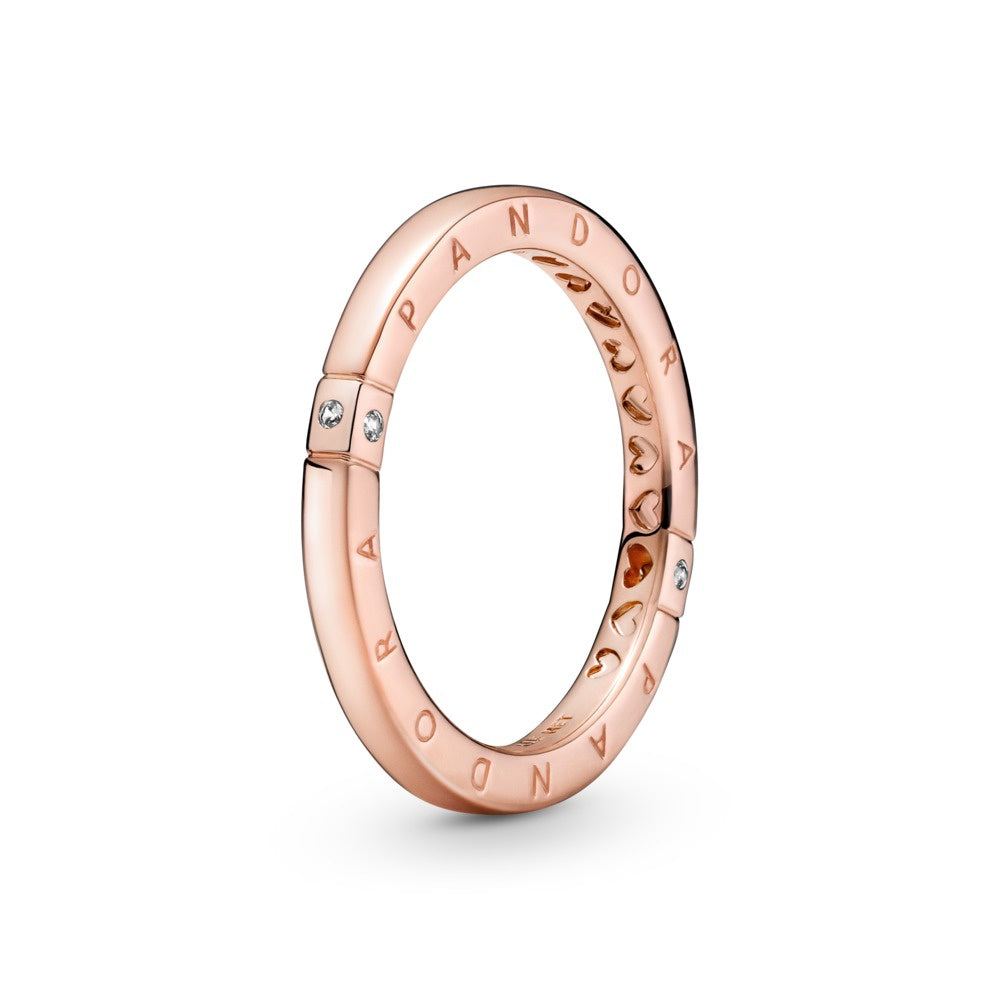 PANDORA Rose Logo CZ Ring 1892C01