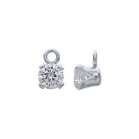 Perma Jewel Silver 3mm White CZ Charm 9252066