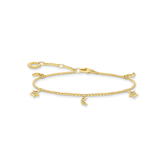 Thomas Sabo Moon & Star Gold Plated Bracelet A1994-414-14