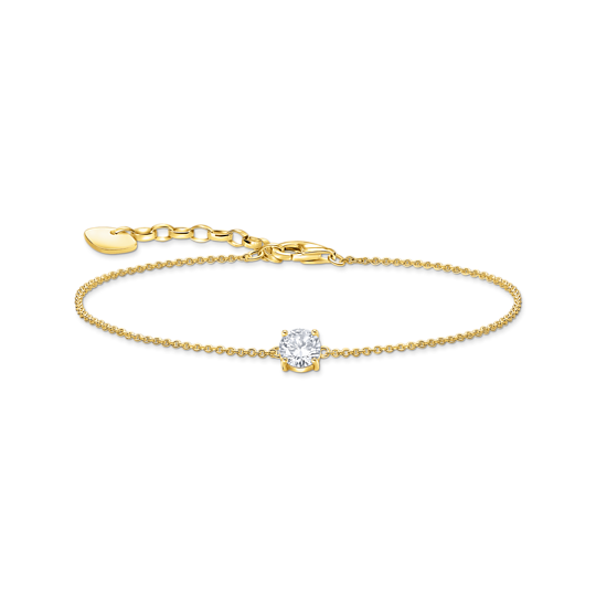 Thomas Sabo Yellow Gold Plated Bracelet with white Zirconia A2156-414-14