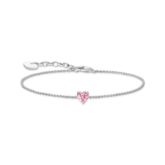 Thomas Sabo Silver Bracelet Pink Heart A2157-051-9